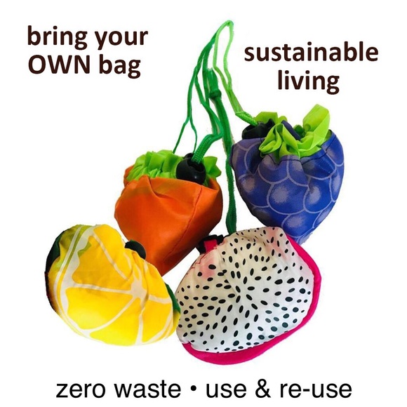 4 Fruity Reusable Bags - NWT - Picture 2 of 9